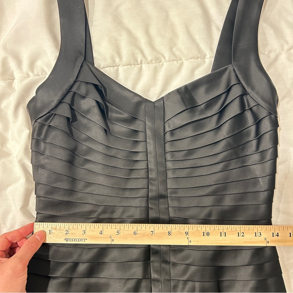 Calvin Klein Black Bandage-Style Sleeveless Bodycon Satin Cocktail Dress Carolyn - Picture 8 of 10